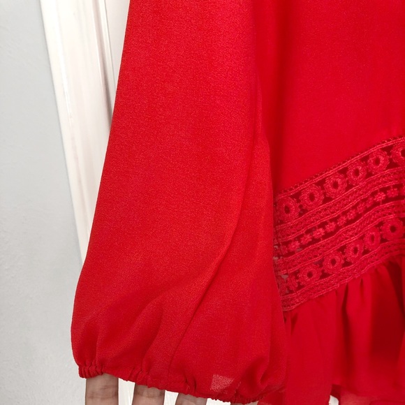 CLOSET CLOSING TODAY!!! Red Peplum Top - Picture 3 of 5
